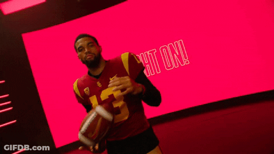Caleb Williams Game Entrance GIF