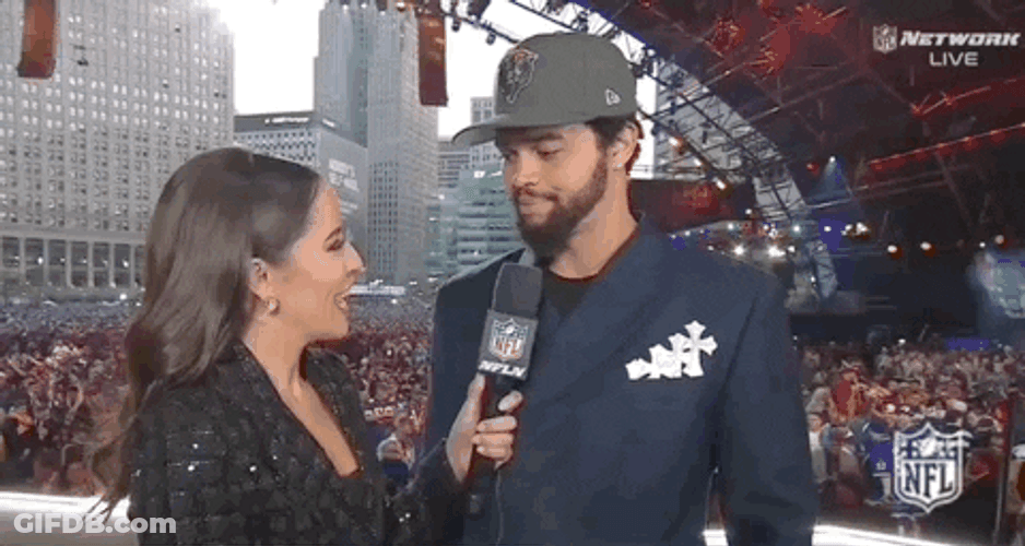 Caleb Williams In An Interview GIF