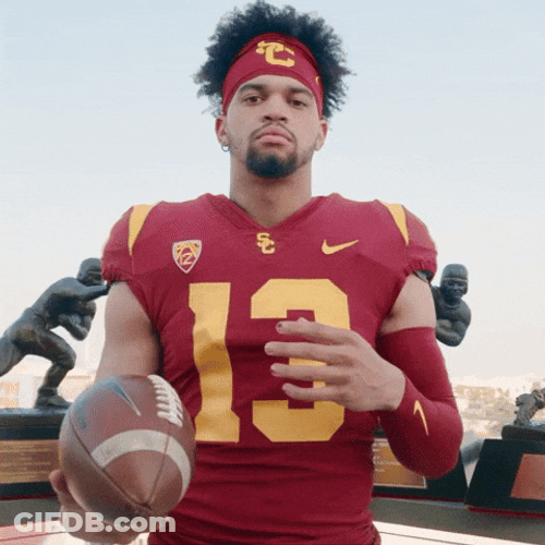 Caleb Williams Playing Foot Ball GIF