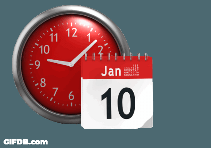 Calendar Flipping Clock Ticking GIF