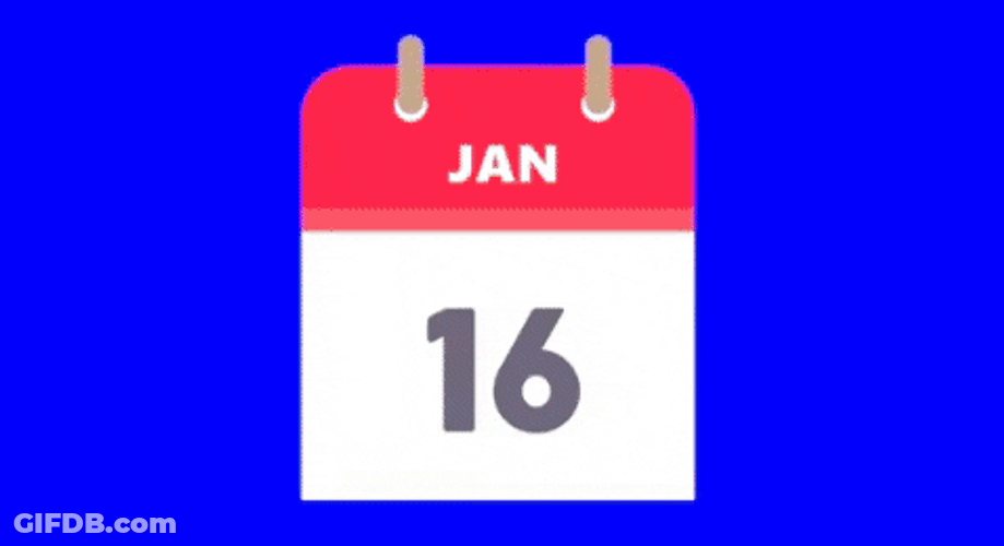 Calendar January Changing Days GIF