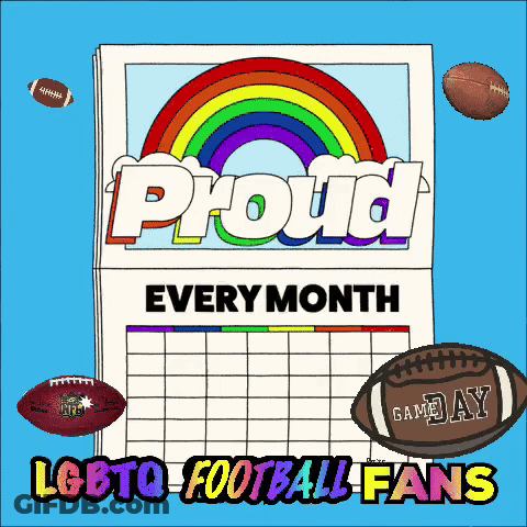 Calendar Saying Proud Every Month With Rainbow GIF