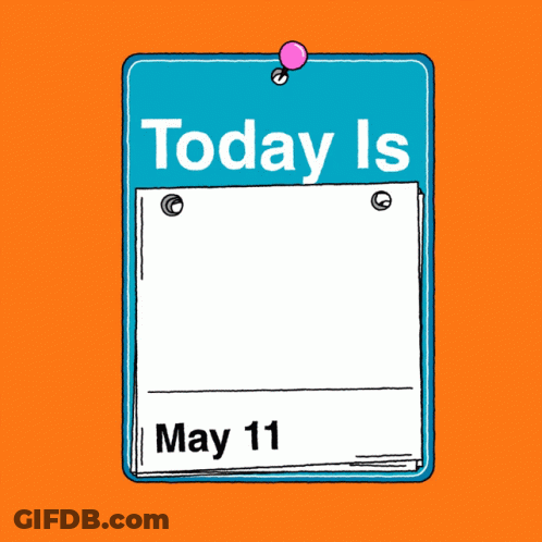 Calendar Saying Today Is May 20 GIF