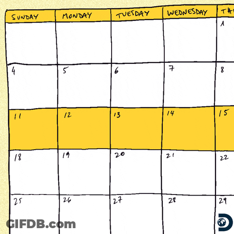 Calendar. Shark Week. GIF