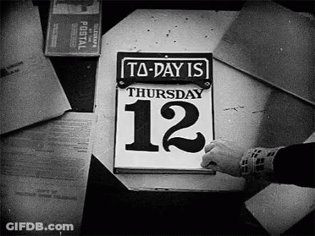 Calendar Showing Thursday 12 GIF