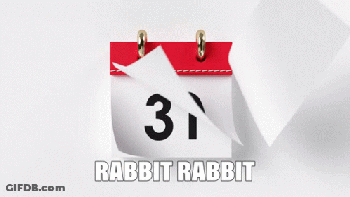Calendar With Number 1 And Rabbit Rabbit GIF