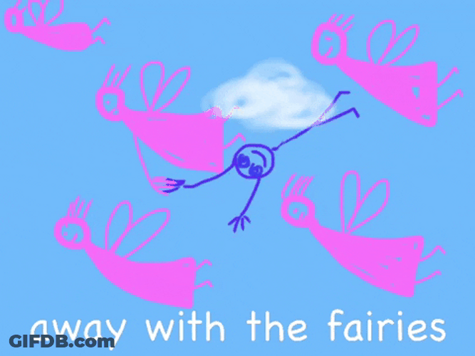 Calgon Take Me Away Stickman Floating GIF