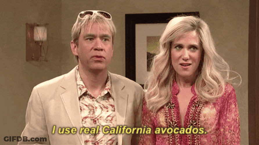 California Avocado Kristen Wiig SNL GIF