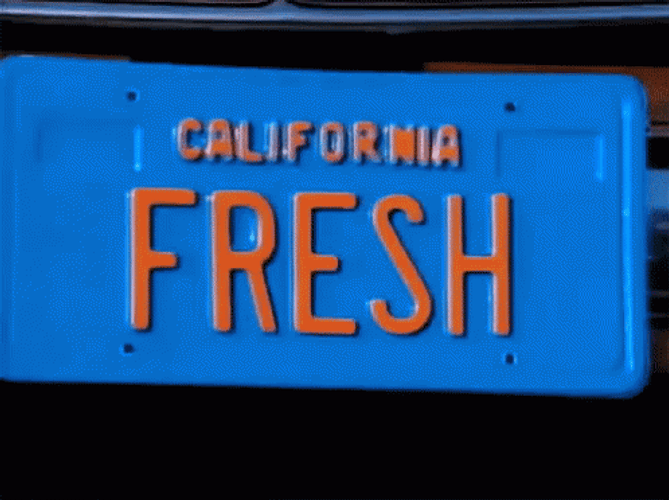 California Fresh Car Plate GIF