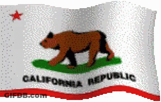 California Republic Flag With Bear And Star GIF