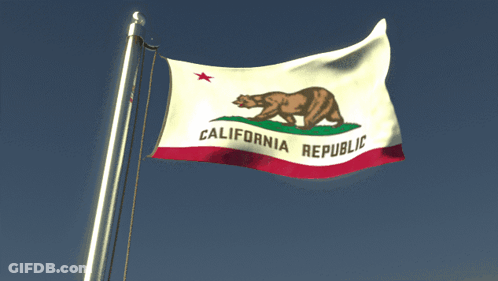 California Republic Flag With Bear And Star GIF