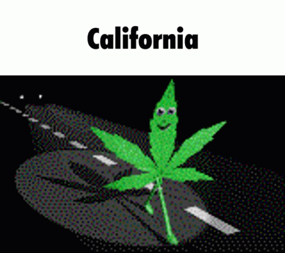 California Walking Weed GIF