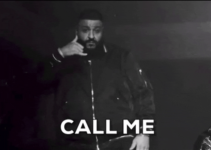 Call Me DJ Khaled Black And White GIF