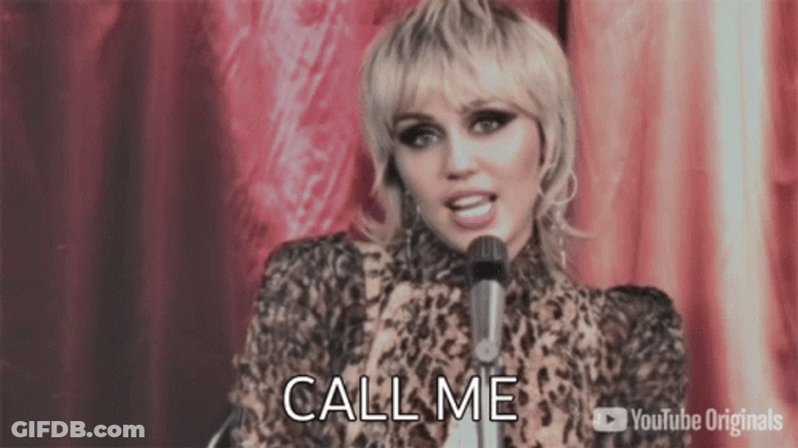 Call Me Miley Cyrus Flirt YouTube GIF