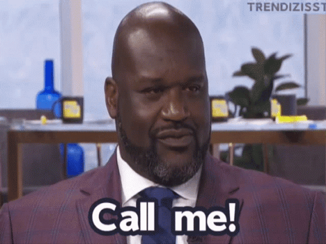 Call Me Shaq Flirting Wink Nod Meme GIF