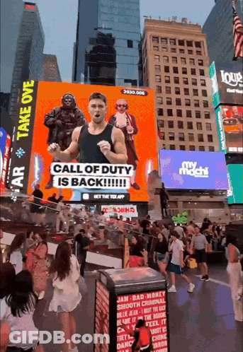 Call Of Duty Billboard In A City GIF