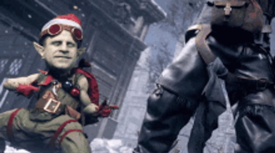 Call Of Duty Elf Finger Guns GIF