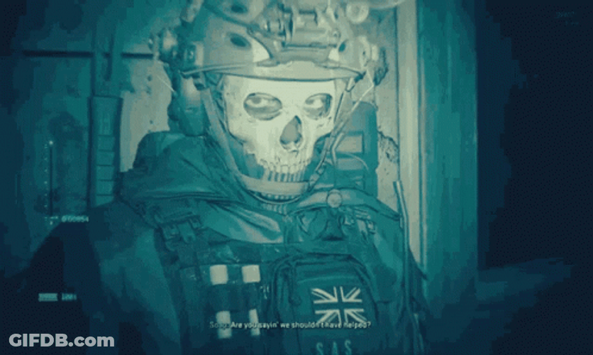 Call Of Duty Ghost Flashlights On Face GIF