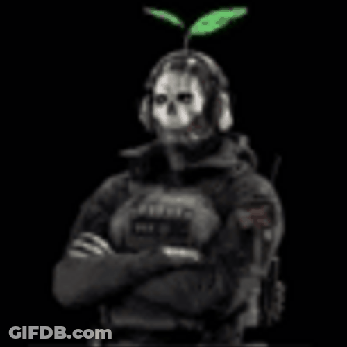 Call Of Duty Ghost Leaves On Head GIF