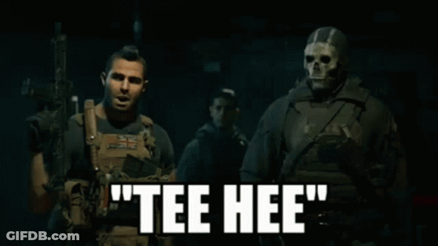Call Of Duty Ghost Tee Hee Walk GIF