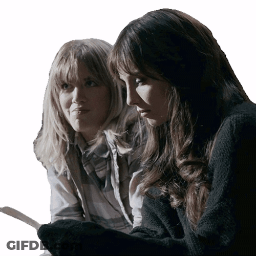 Called It Two Girls Reading GIF