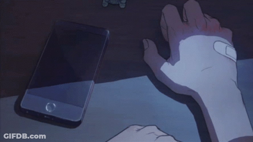 Calling Anime Sad Hurt GIF