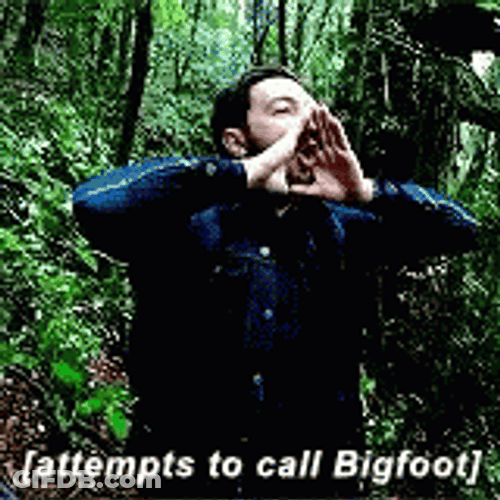 Calling Big Foot GIF