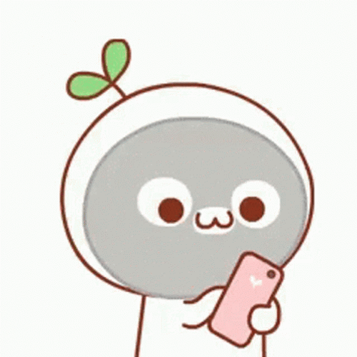 Calling Cute Anime Skincare Kawaii Cartoon GIF
