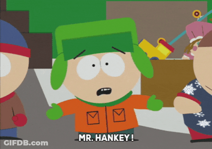 Calling Mr Hankey While Kyle Broflovski Standing GIF