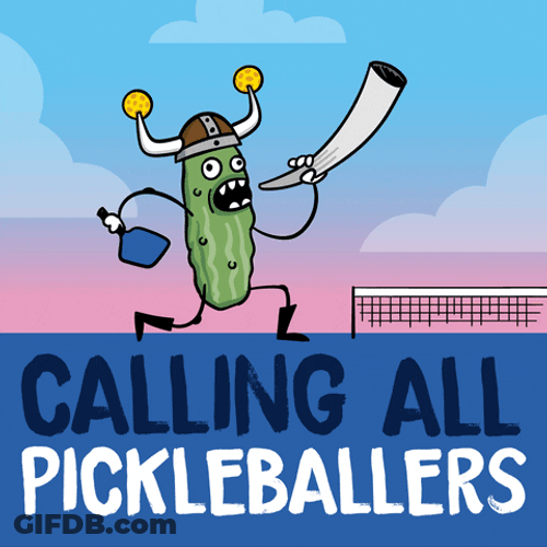 Calling Pickleball Players Graphics Design GIF
