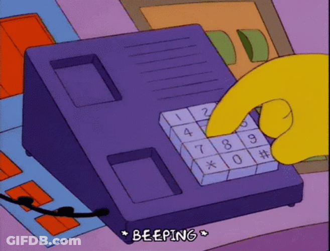 Calling Simpsons Beeing Dial GIF
