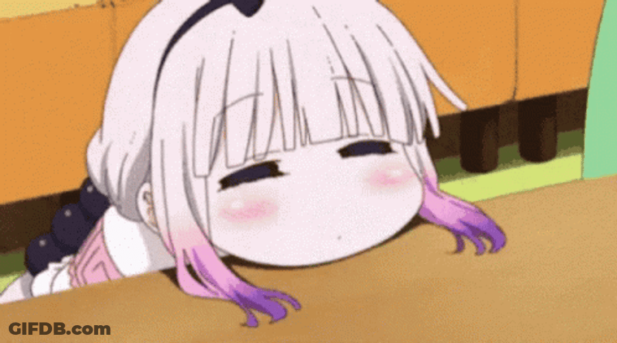 Calm Cute Anime Chibi Wink Sleepy GIF