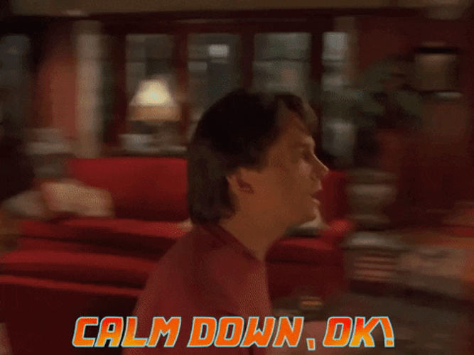 Calm Down Doc Brown GIF