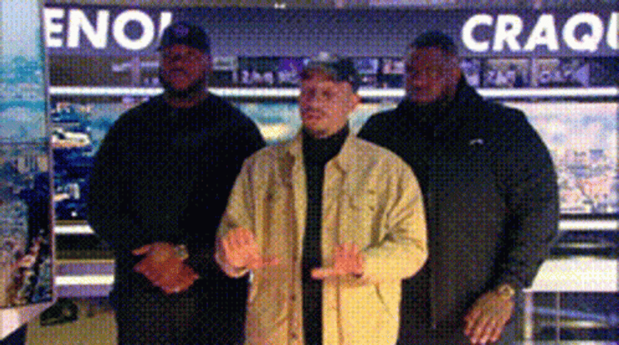 Calm Down Men Hands Sign GIF