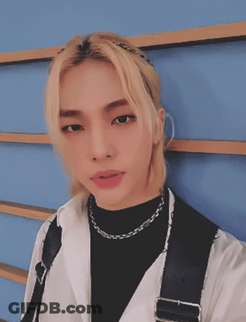 Calm Hyunjin Waving Hello GIF