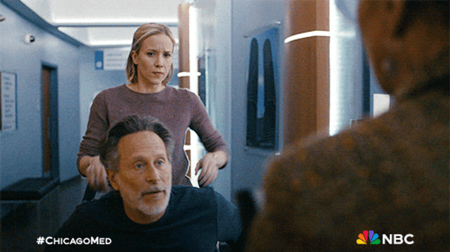 Calming Man To Talk And Sit Down GIF