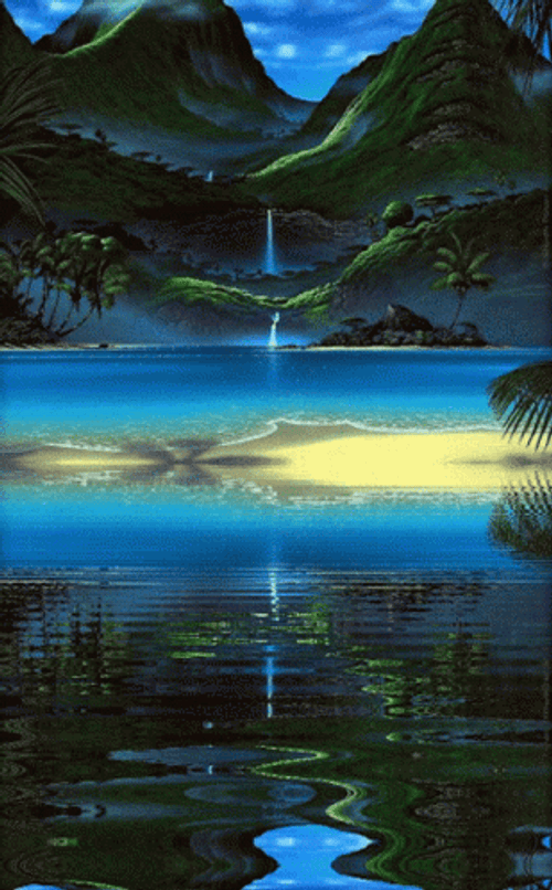 Calming Water Nature Scenery GIF