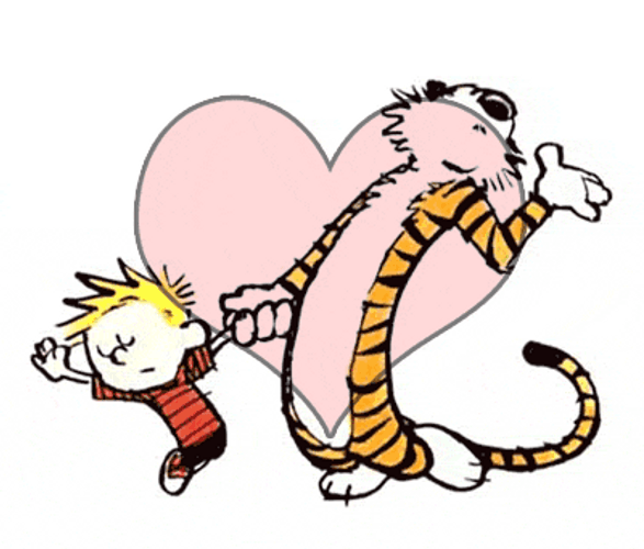 Calvin And Hobbes Cute Love Dance GIF