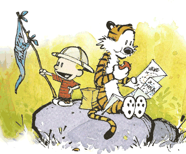 Calvin And Hobbes Friends Adventure GIF