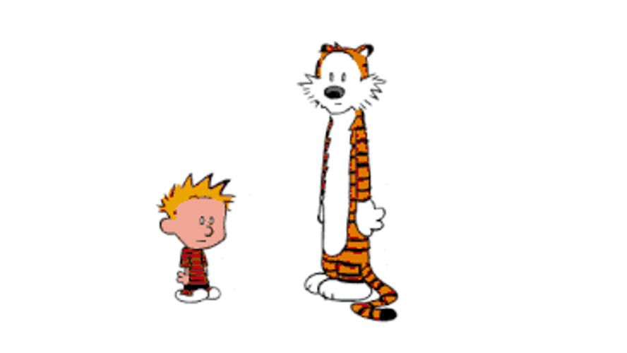 Calvin And Hobbes Friendship Dance GIF