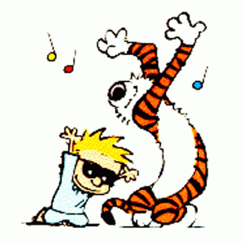 Calvin And Hobbes Fun Party Dance GIF