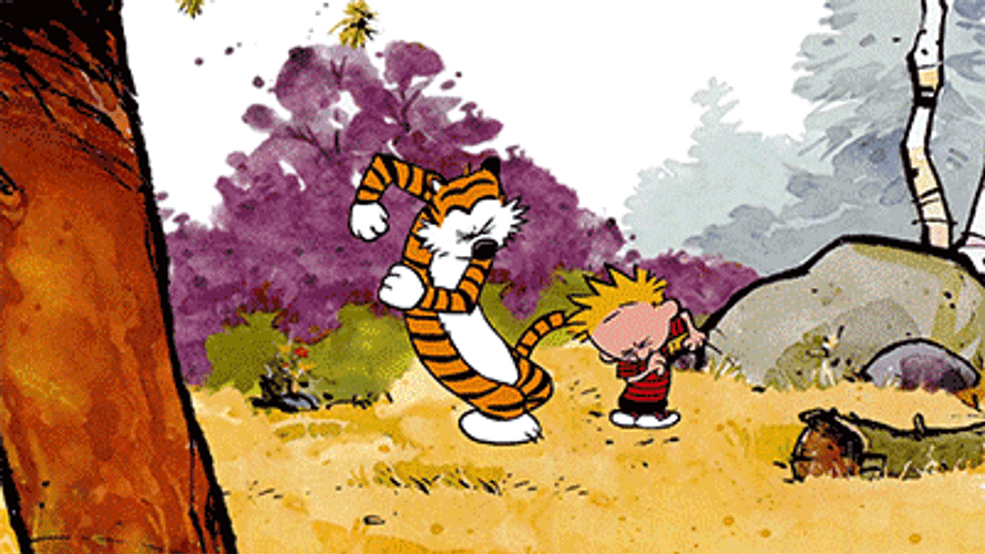 Calvin And Hobbes Funny Booty Shake GIF