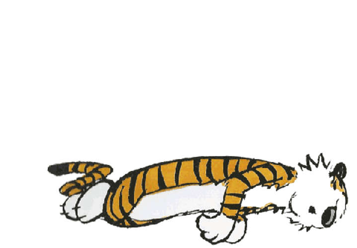Calvin And Hobbes Sleepy Lazy Tiger GIF