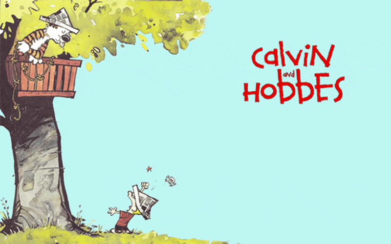 Calvin And Hobbes Treehouse Cartoon GIF