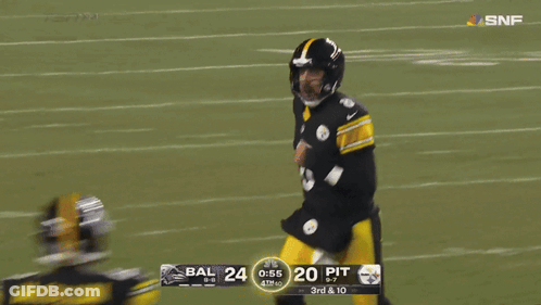 Calvin Austin II Touchdown Advertisement With Football Player GIF