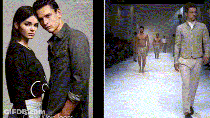 Calvin Klein Jeans Ad Man And Woman GIF