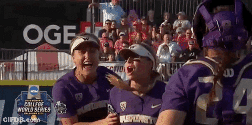 Calvin University Softball Team Celebrating GIF