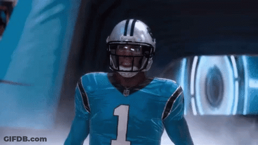 Cam Newton Chest Opening Gesture GIF