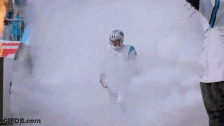 Cam Newton Dramatic Arena Entrance GIF