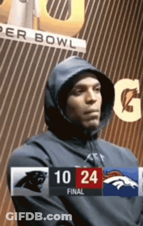 Cam Newton Interview Walk Out GIF